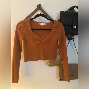Hazel moon brown crop sweater heavy weight quality very soft